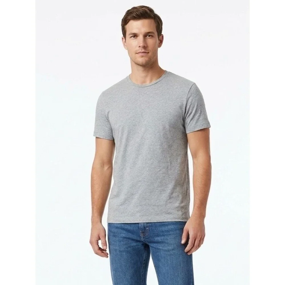 J. Crew Heathered Grey Essentials Tee S 100% Cotton Minimalist Basic Shirt